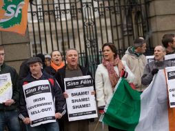 Protestas en Irlanda por crisis económica. España esta lejos de este panorama. EFE  /