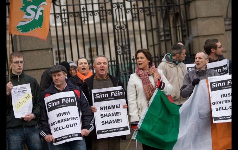 Protestas en Irlanda por crisis económica. España esta lejos de este panorama. EFE  /