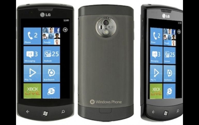 El Windows Phone 7 llega al consumidor mexicano en un precio de ocho mil 999 pesos. ESPECIAL  /