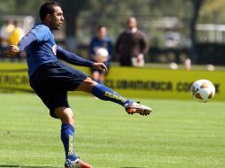 Daniel Montenegro durante una sesión de entrenamientos con el América. MEXSPORT  /