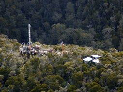 Una plataforma de perforación en Pike río mina de carbón visto desde el aire. AP  /