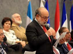 Los titulares de las 22 academias se reunieron ayer en la Feria Internacional del Libro de Guadalajara. A. HINOJOSA  /