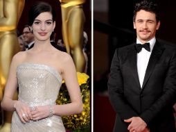 Los actores Anne Hathaway (i) y James Franco Franco serán los presentadores oficiales de la edición número 83 de los premios Oscar. EFE  /