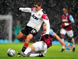 Javier 'Chicharito' Hernández no pudo hacer mucho para evitar la eliminación del ManU. MEXSPORT  /