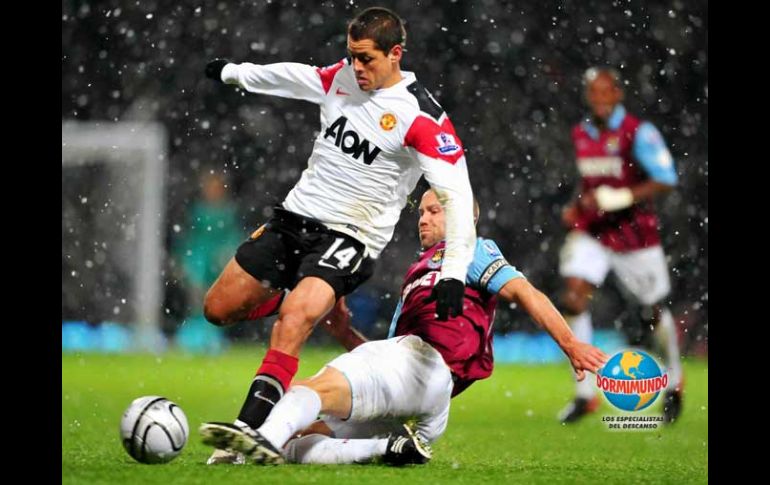 Javier 'Chicharito' Hernández no pudo hacer mucho para evitar la eliminación del ManU. MEXSPORT  /