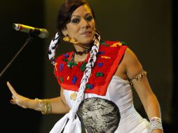 Lila Downs, durante uno de sus últimos conciertos del año, en Tlaxcala. EL UNIVERSAL  /