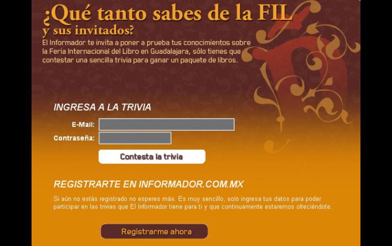 La trivia se publicó del 27 de noviembre al 1 de diciembre en la página www.informador.com.mx. ESPECIAL  /