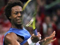 Gael Monfils logró el primer punto para Francia en la final de la Copa Davis. EFE  /