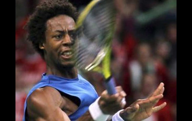 Gael Monfils logró el primer punto para Francia en la final de la Copa Davis. EFE  /