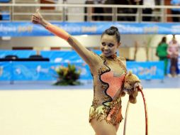 La tapatía Rut Castillo subió a lo más alto del podio en aro en el Campeonato Panamericano. MEXSPORT  /