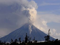 Vista general del volcán Tungurahua, situado en el Centro de los Andes de Ecuador. EFE  /