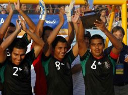 La selección mexicana de futbol de playa ganó de forma heroíca ante El Salvador. MEXSPORT  /