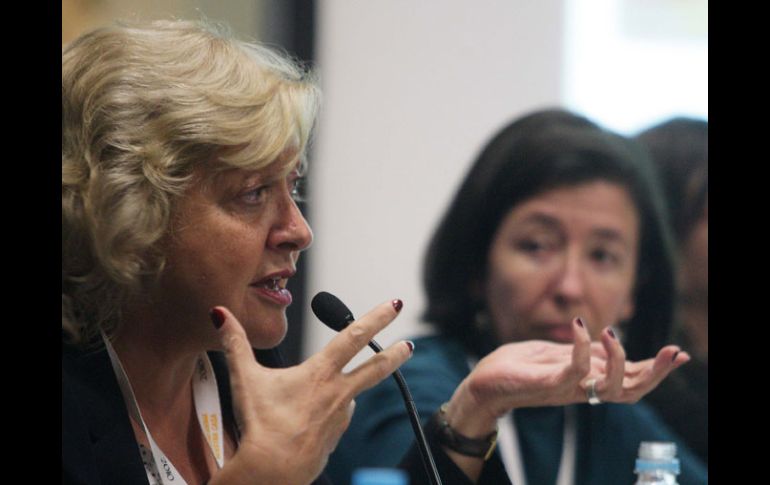 Mónica González, María Teresa Ronderos y Marcera Turati participaron en el Encuentro Internacional de Periodistas. A. CAMACHO  /