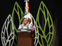 El Presidente Calderón anuncia acciones en respuesta al cambio climatico en el marco de la Cumbre de Cancún. REUTERS  /