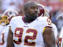 El jugador de Pieles Rojas, Albert Haynesworth, ya no tendrá participación con su equipo en el resto de la temporada regular. AP  /