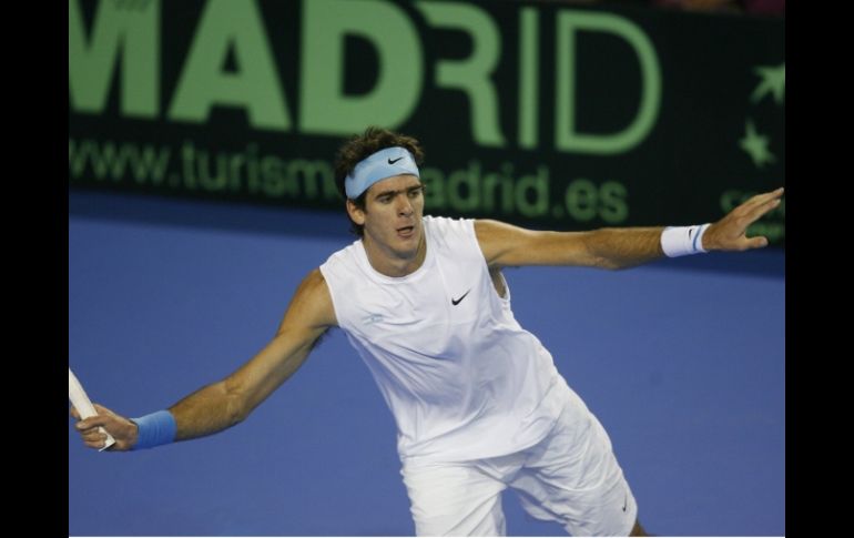 El tenista argentino Juan Martín del Potro, en su participación en la Copa Davis del 2008. MEXSPORT  /