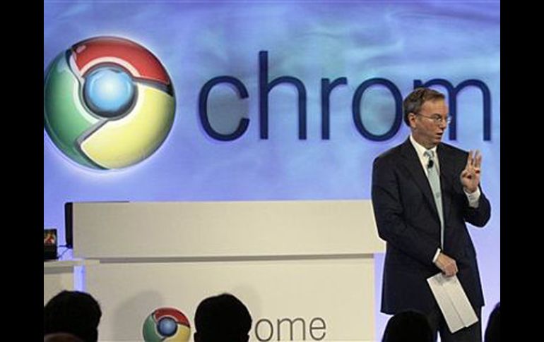 El consejero delegado de Google, Eric Schmidt, durante la presentación de Chrome.AP  /