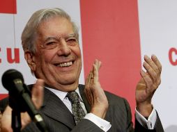 El escritor peruano durante la presentación de la exposición 'Mario Vargas Llosa, la libertad y la vida', en Estocolmo. EFE  /