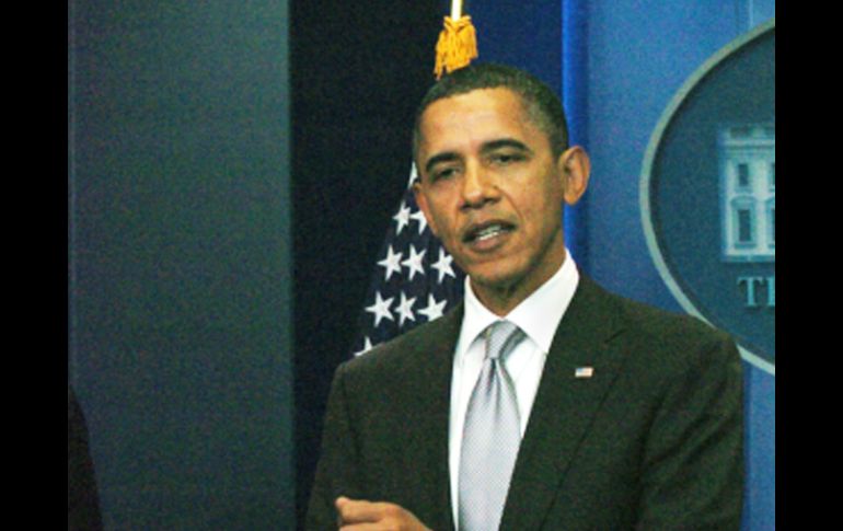 El presidente de Estados Unidos, Barack Obama se preparan para dirigirse a los medios. EFE  /