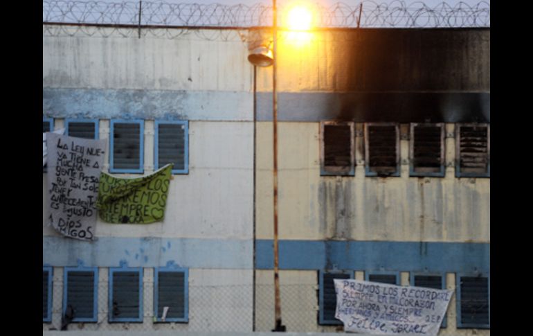 Cárcel de San Miguel, después de los incidentes dentro de la prisión. AFP  /