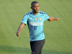 El jugador camerunés Samuel Eto'o durante un entrenamiento con el Inter de Milán. REUTERS  /