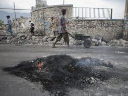 Resagos del sismo en Haití el pasado enero. EFE  /