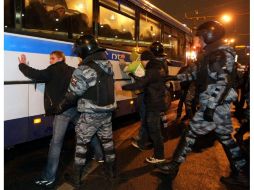 Policías detienen a un millar de caucasianos y ultranacionalistas en Moscú. EFE  /