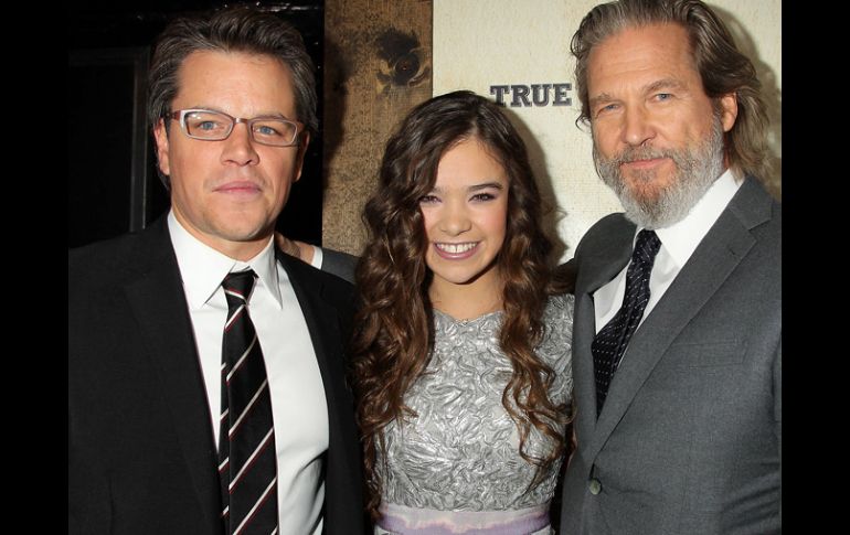 Matt Damon Hailee Steinfeld y Jeff Bridges protagonizan la cinta Temple de acero, dirigida por los hermanos Coen. AP  /