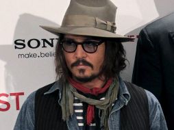 El actor estadounidense Johnny Depp promociona la película ''El turista''. EFE  /