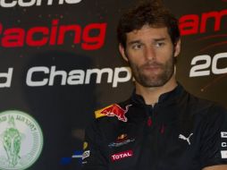 El piloto australiano Mark Webber, durante una conferencia de prensa. AP  /