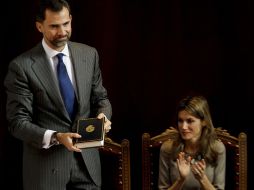 Felipe de Borbón y Letizia Ortiz durante el evento. NTX  /