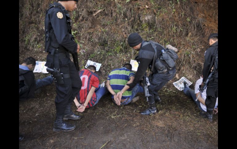 Los cuatro detenidos fueron capturados en la periferia de Cobán. AP  /