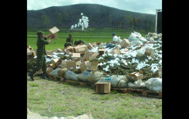 La marihuana se encontró en 86 costales.ARCHIVO  /