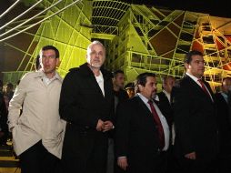 Miguel Castro, Raúl Padilla, Marco Antonio Cortés y Héctor Vielma asistieron a la inauguración de la Plaza Bicentenario. A. CAMACHO  /