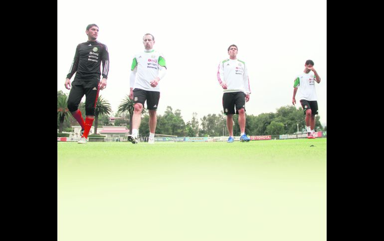 Jesús Corona, Gerardo Torrado, Héctor Moreno y Rafael Márquez. MEXSPORT  /