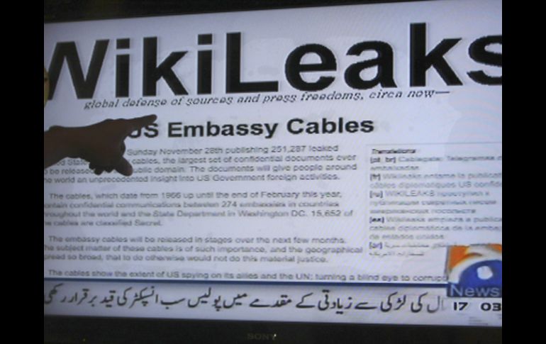 WikiLeaks inició la divulgación gradual al público de unos 251 mil cables diplomáticos, algunos de los cuales eran secretos. AP  /