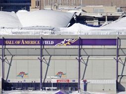 El estadio de los Vikingos de Minnesota sigue en reparaciones. ESPECIAL  /