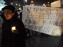 Manifestantes marchan para exigir justicia por la muerte de Marisela Escobedo en Ciudad Juárez. REUTERS  /