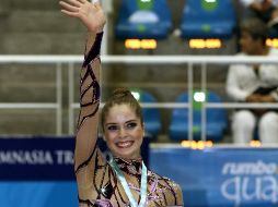 Cynthia Valdez ganó medalla de plata en el pasado Campeonato Panamericano de Gimnasia Rítmica. MEXSPORT  /