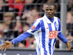 El jugador colombiano Adrián Ramos durante un partido de la Bundesliga. EFE  /