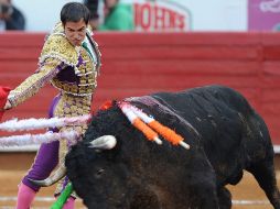 Aldo Orozco, torero jalisciense, fue el triunfador en la octava corrida. EFE  /