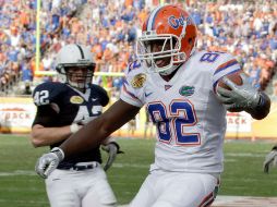 Omarius Hines, de Florida, fue uno de los anotadores en el Outback Bowl  /