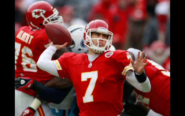 Matt Cassel, mariscal de campo de los Jefes de Kansas City. AP  /