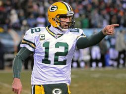 Aaron Rodgers, mariscal de campo de Green Bay, celebra de las anotaciones del partido contra Filadelfia. AP  /