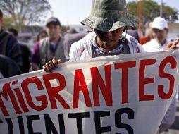 El 7 de enero, acitivistas y centroamericanos realizaron una marcha de Chiapas a Oaxaca a favor de los migrantes. AFP  /