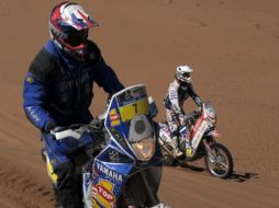 El piloto de motos estadounidense Jonah Street ganó la novena etapa del Dakar 2011. AFP  /