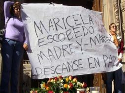 Marisela Escobedo fue asesinada en diciembre de 2010 frente al Palacio de Gobierno en Chihuahua. EFE  /