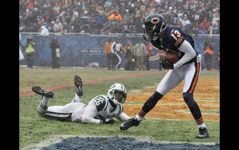 Johnny Knox y los receptores de Chicago quieren dejar huella en su partido de playoffs. AP  /