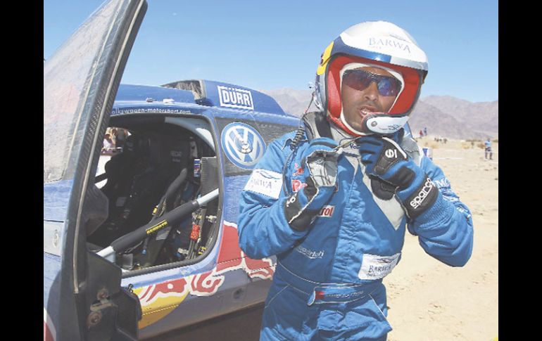 Nasser Al-Attiyah, terminó la décima prueba en cuarto lugar. Esta prueba fue ganada por el sudafricano Giniel De Villiers. REUTERS  /