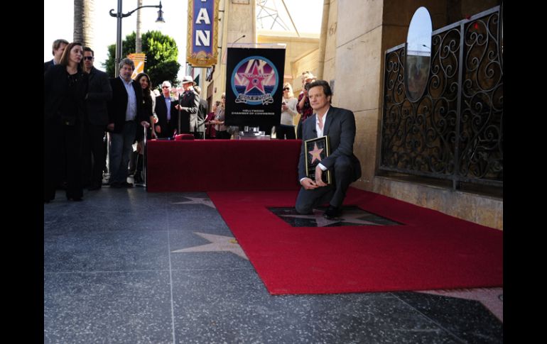 El actor está nominado a un Globo de Oro por su papel protagónico en la película ''The King's Speech''. AFP  /